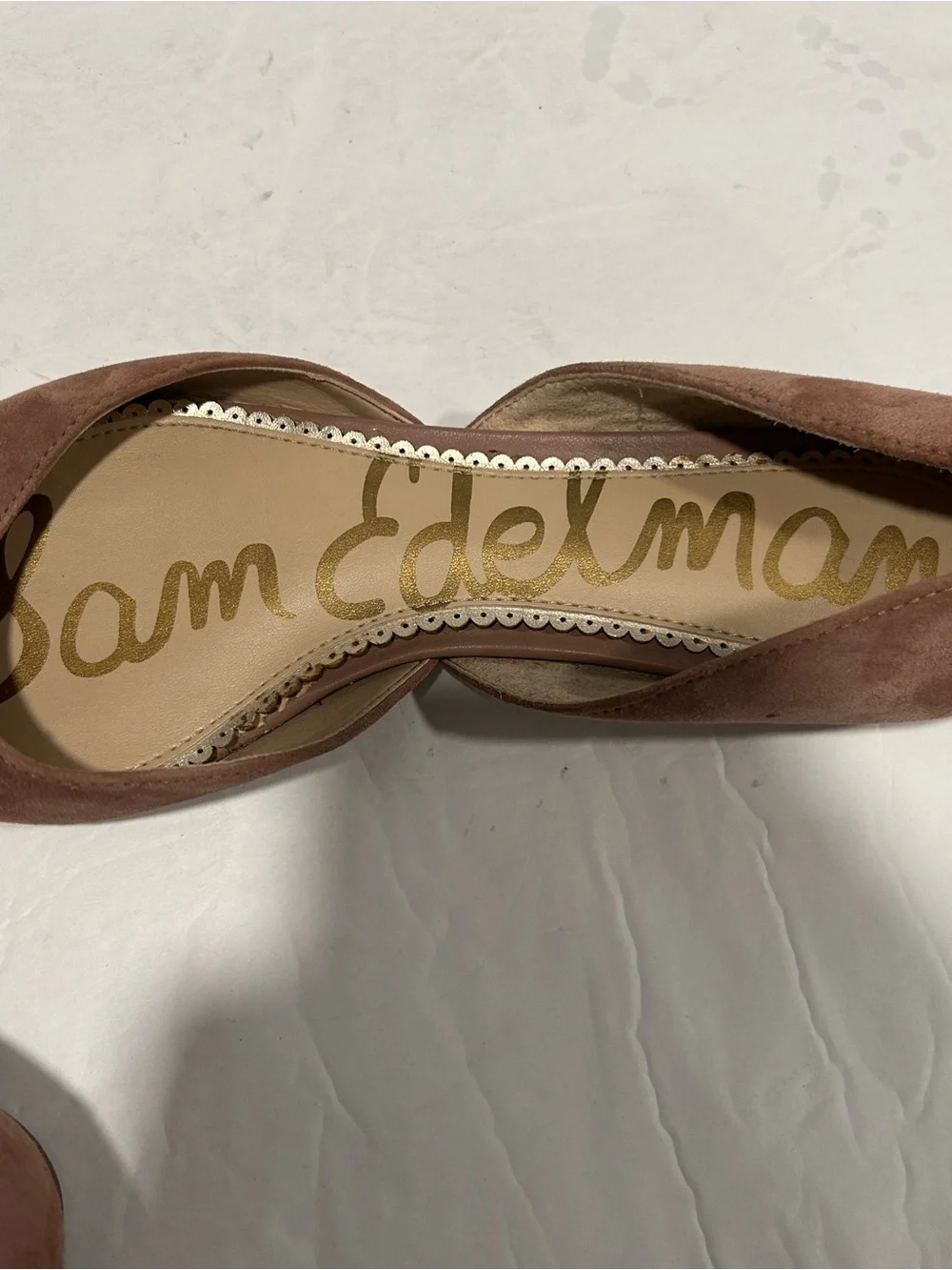 Sam Edelman Suede d'Orsay Pointed Toe Flats Dusty Rose Size 7 Coquette Preppy